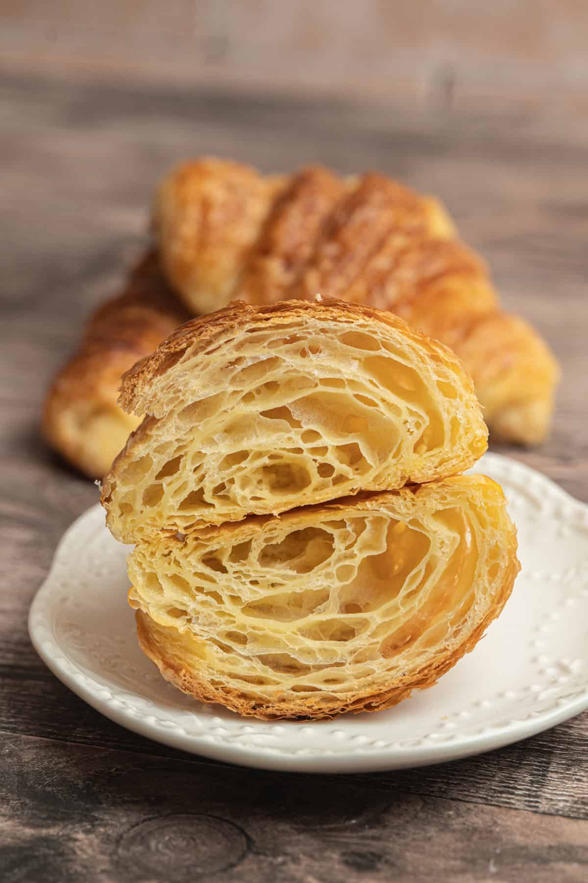 Flaky Sourdough Croissants
